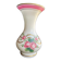 Vase Napoleon III in white opaline with floral decoration with gilding