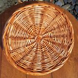 Round wicker basket