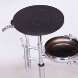 Restored Bauhaus Small Table, Unusual Design, Chrome, Bakelit, Germany, 1930s