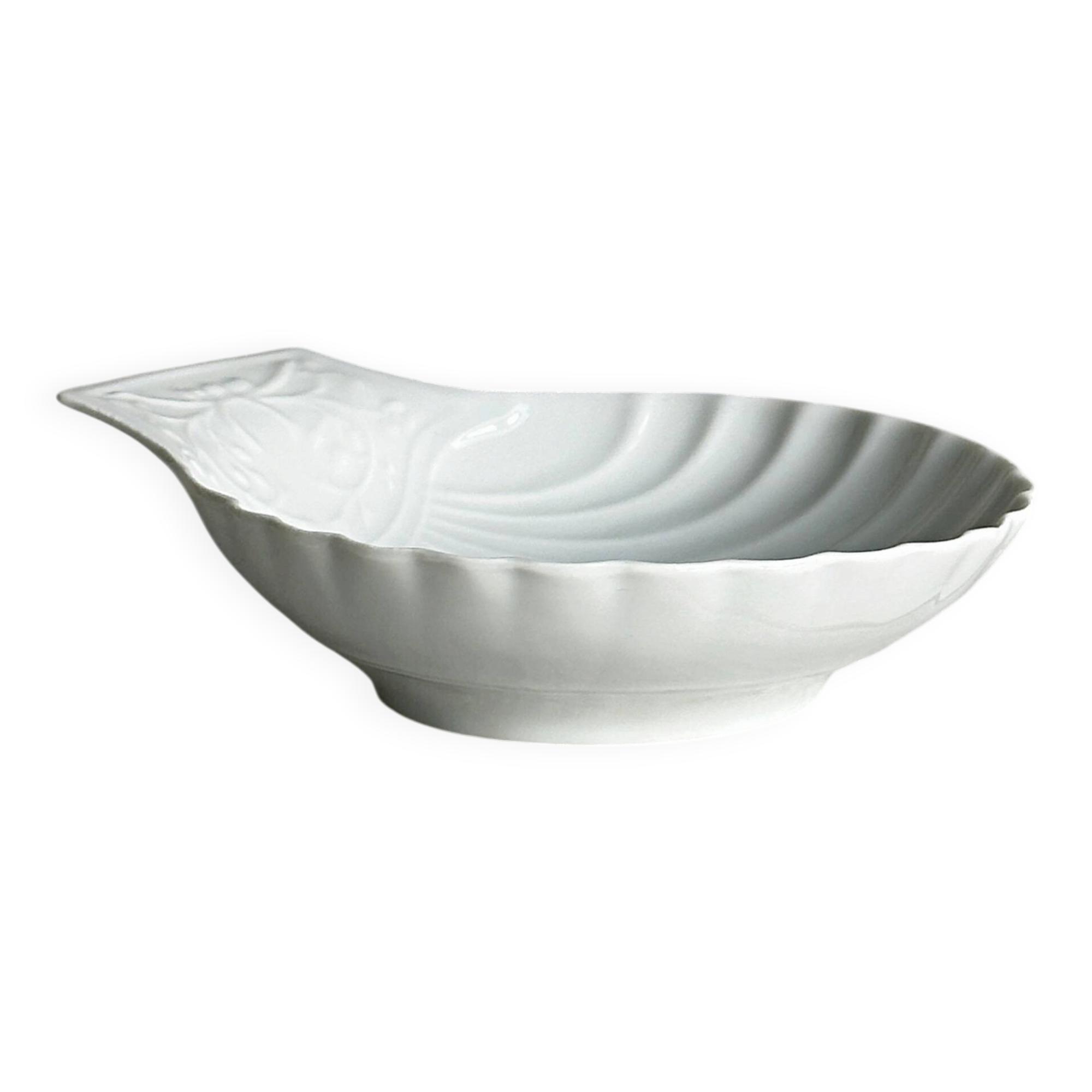 Coupelle coquillage en porcelaine blanche