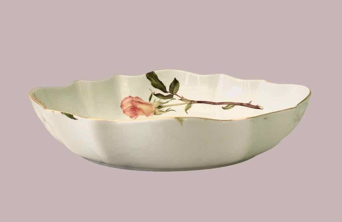 Hand painted porcelain fruit bowl