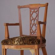 Fauteuil de bureau louis XVI en merisier