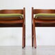 Mid- Century Set Of Two Organic Shape Teak Dinning Room Chairs, 1960 Denmark