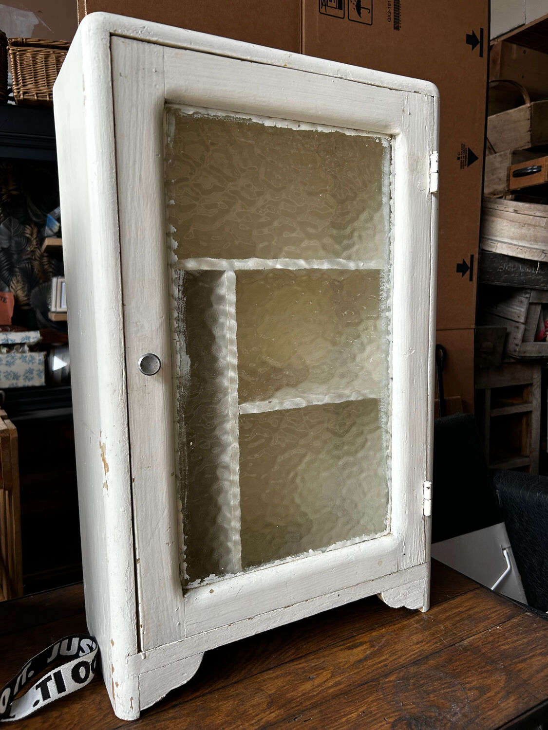 Small wooden display cabinet