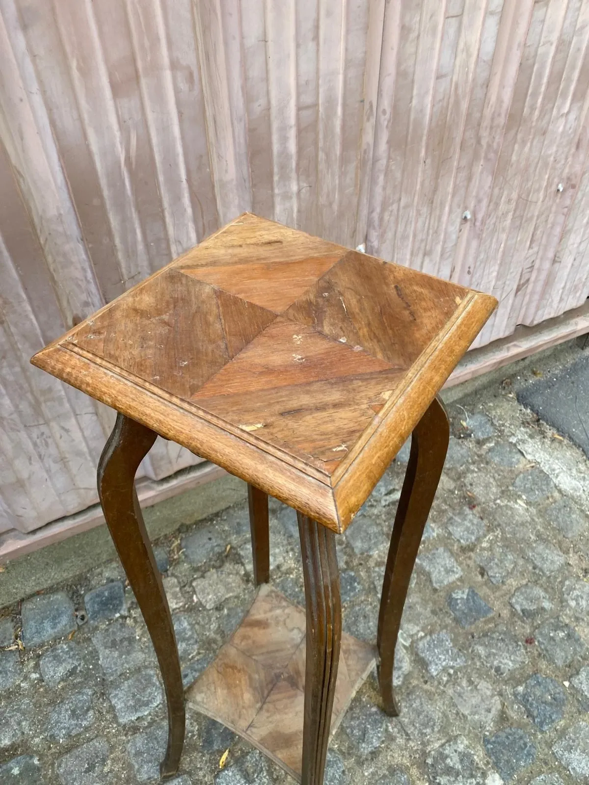 High Art Nouveau stand in wood & marquetry – Plant holder 1920