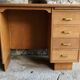 Vintage desk with retractable shelf and 4 drawers - 1960