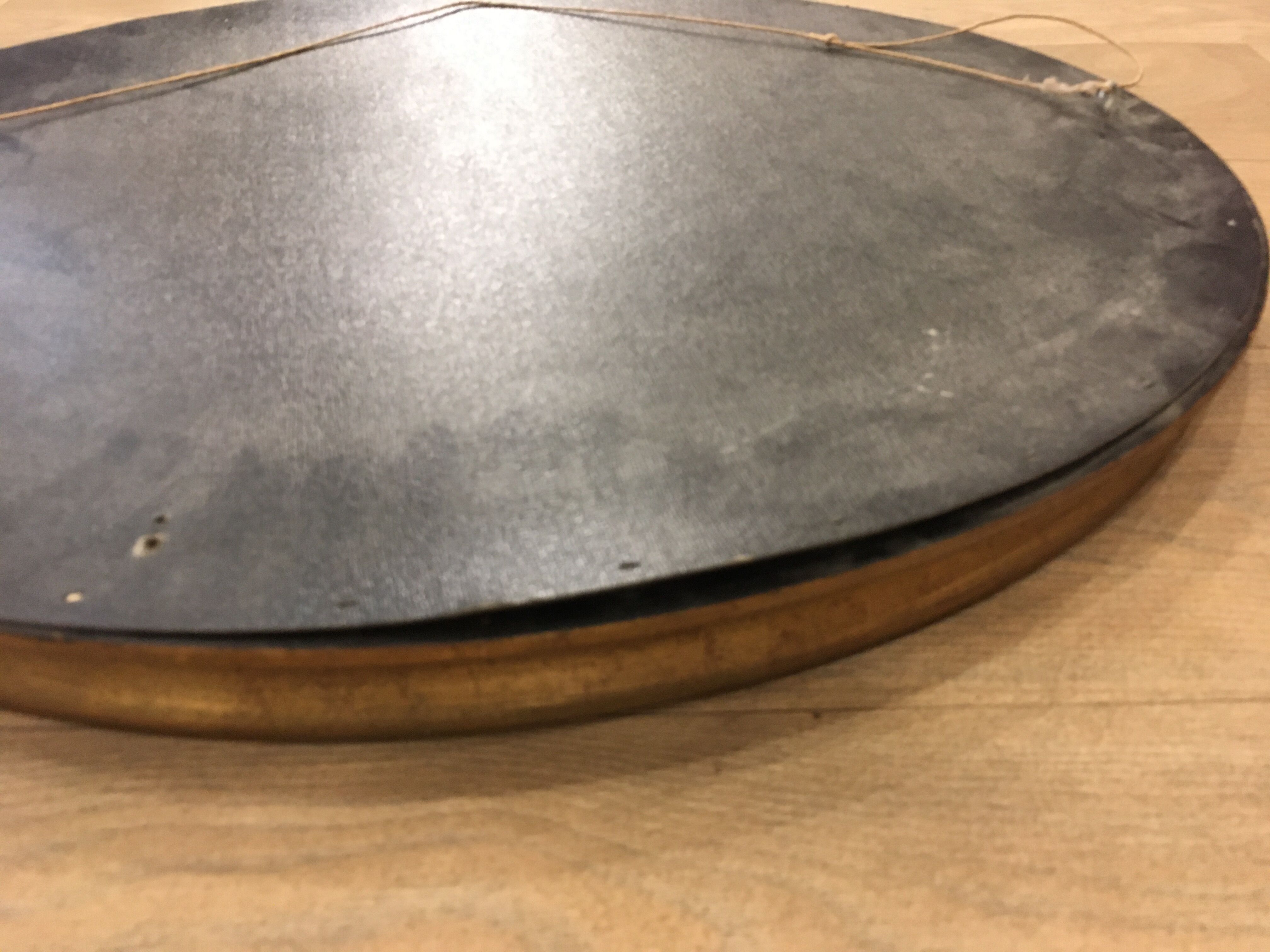 Old mirror gilded wooden frame.