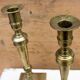 Old pair of brass candlesticks