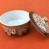 1960s Round Ceramic Terrine with "fat lava" effect