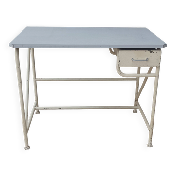 Table haute industrielle de métier métal et formica