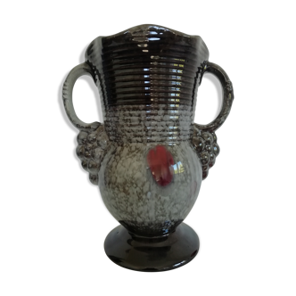 Numbered art deco ceramic vase