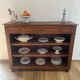 Open oak sideboard in country style, 1930s/50s.