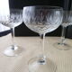 Set de 4 verres à pied en verre taillé pour vin rosé ou blanc