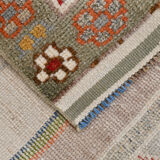 3x11 geometric oushak runner rug,97x348cm