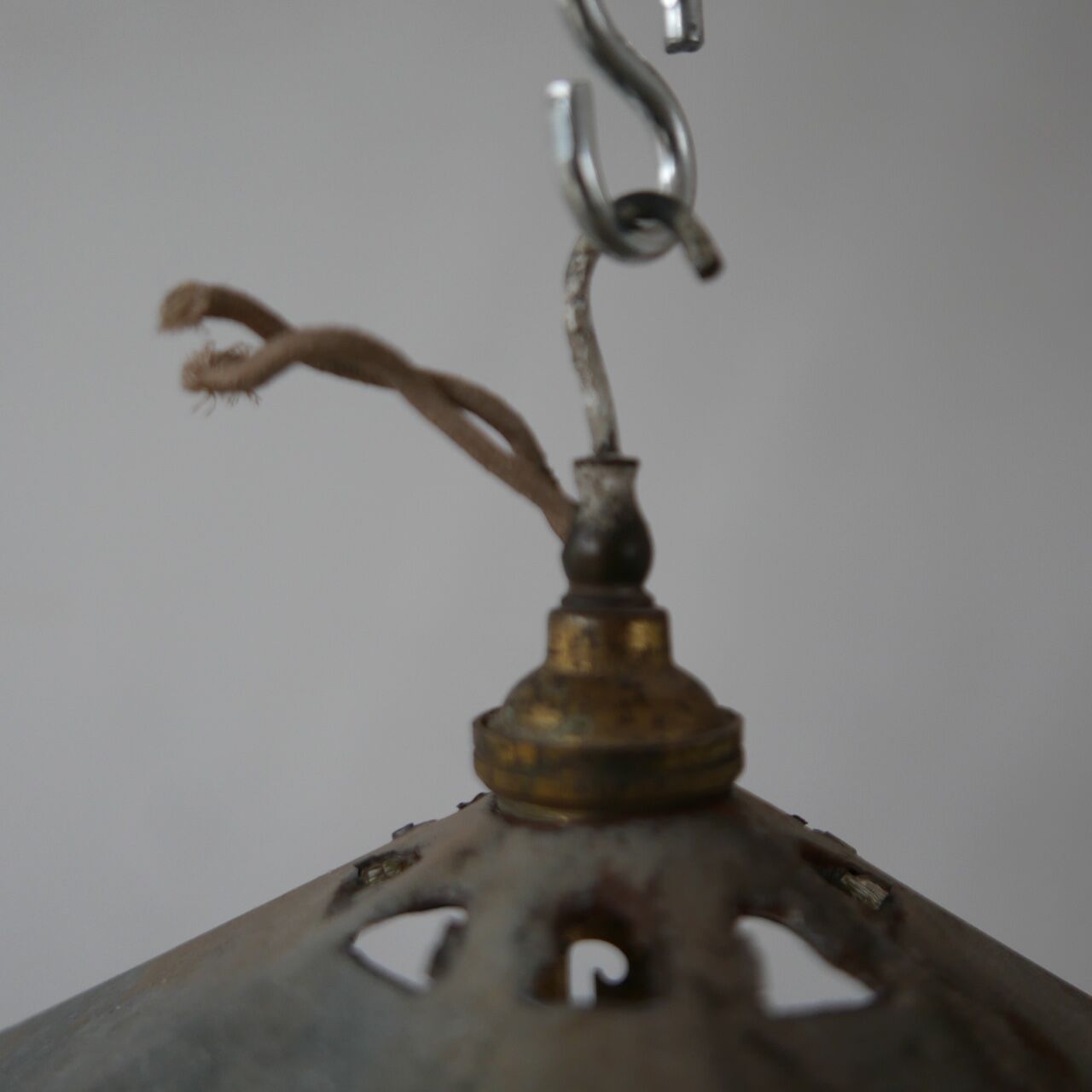 Antique Mirrored Glass Pendant Shade