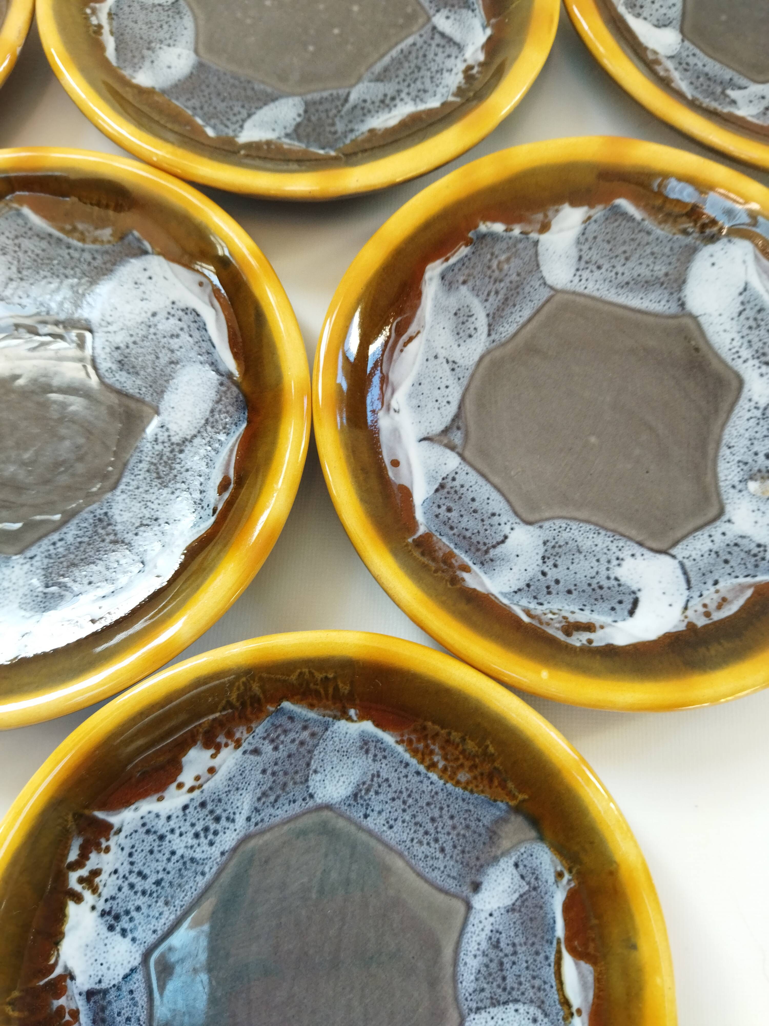 Six Vallauris plates