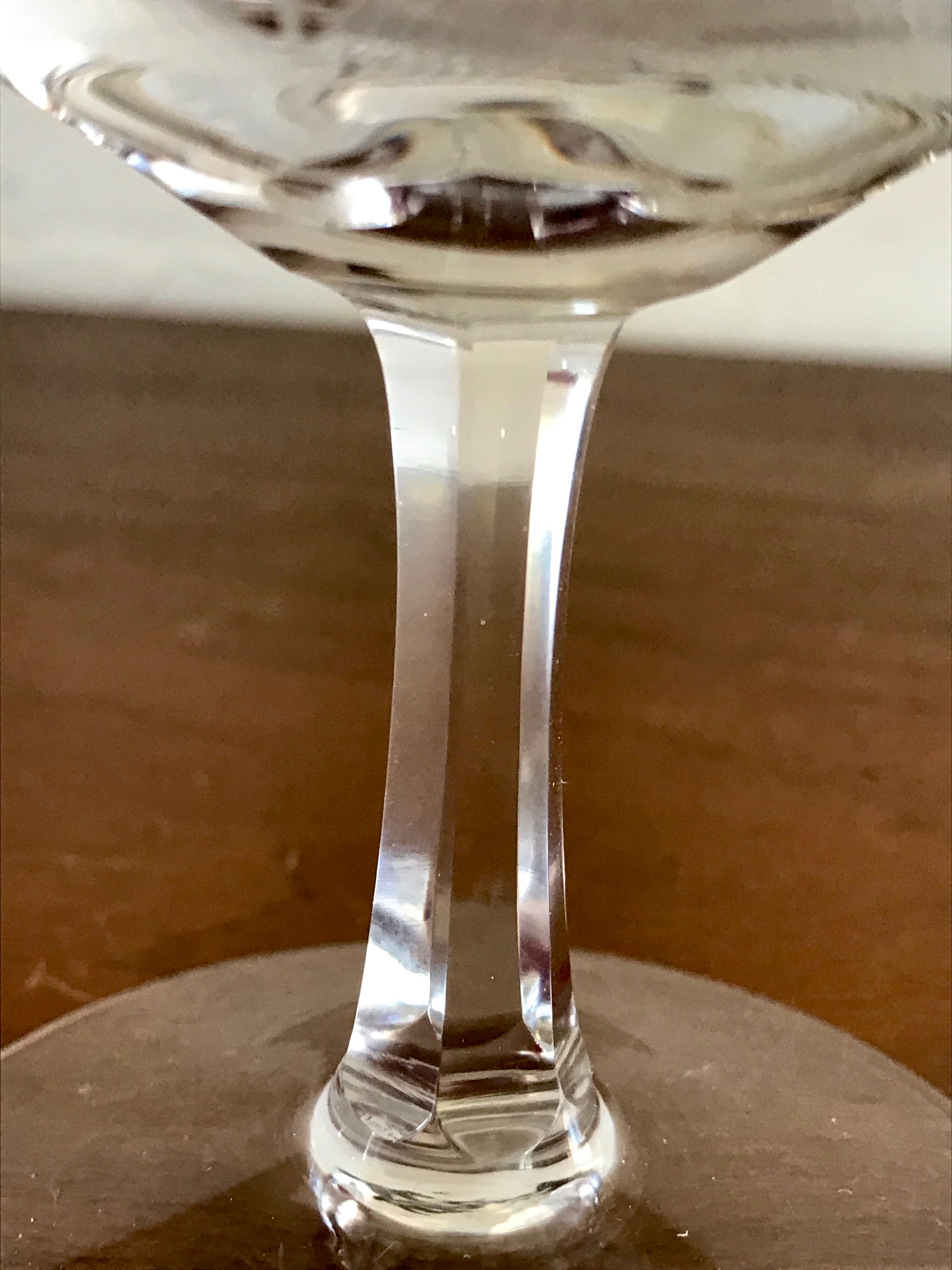 Crystal Art deco champagne cups