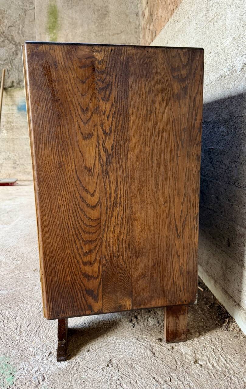 ✨🪵 Vintage honey oak sideboard – 2 doors – Art Deco style 🪵✨