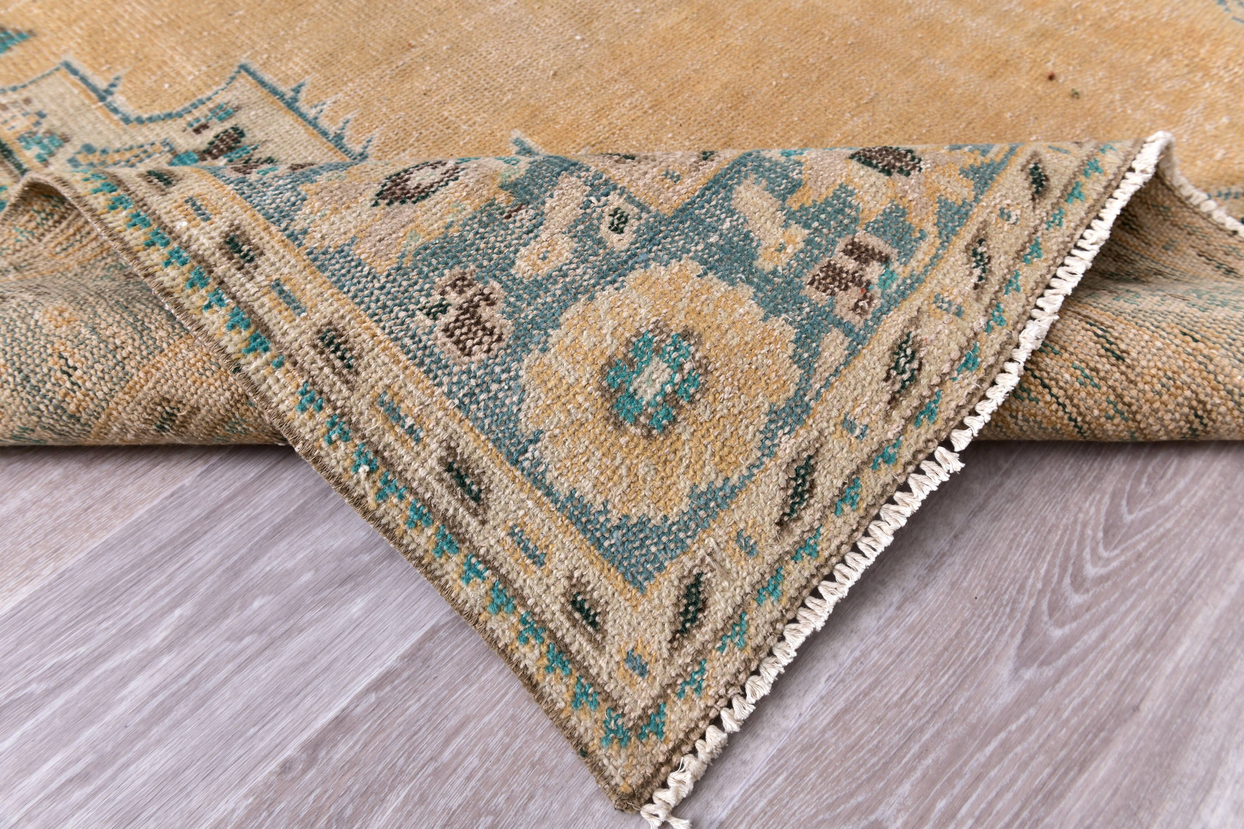 7x9  Orange &  Blue Turkish Area Rug 207x289Cm SK 240623