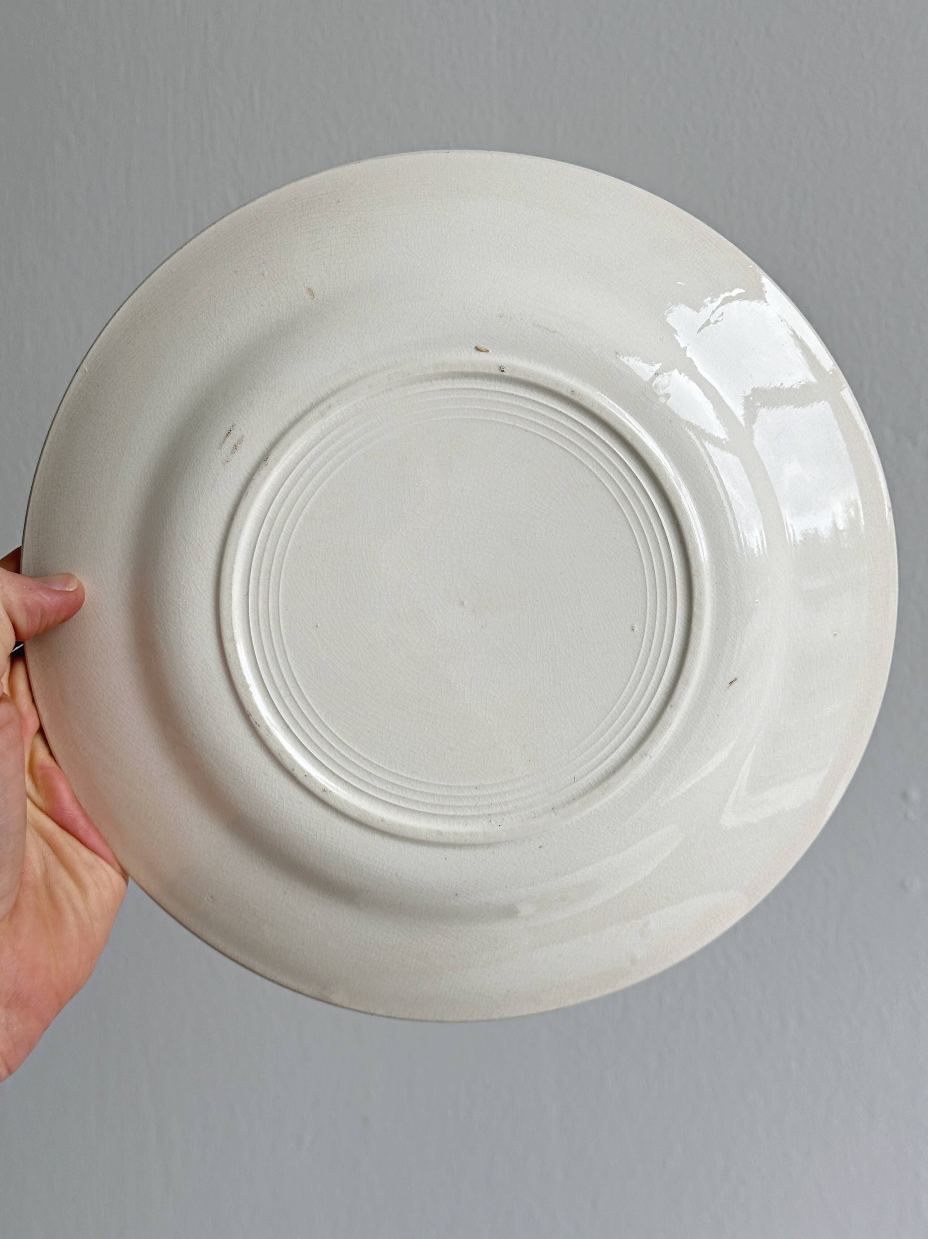 vintage flower plates set of 2