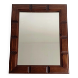 Mid-Century Spanish Oak Wall Mirror– Castilian Style, 1950s