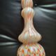 Large opaline glass vase, blown Italian, attributed to the production of Opal.
