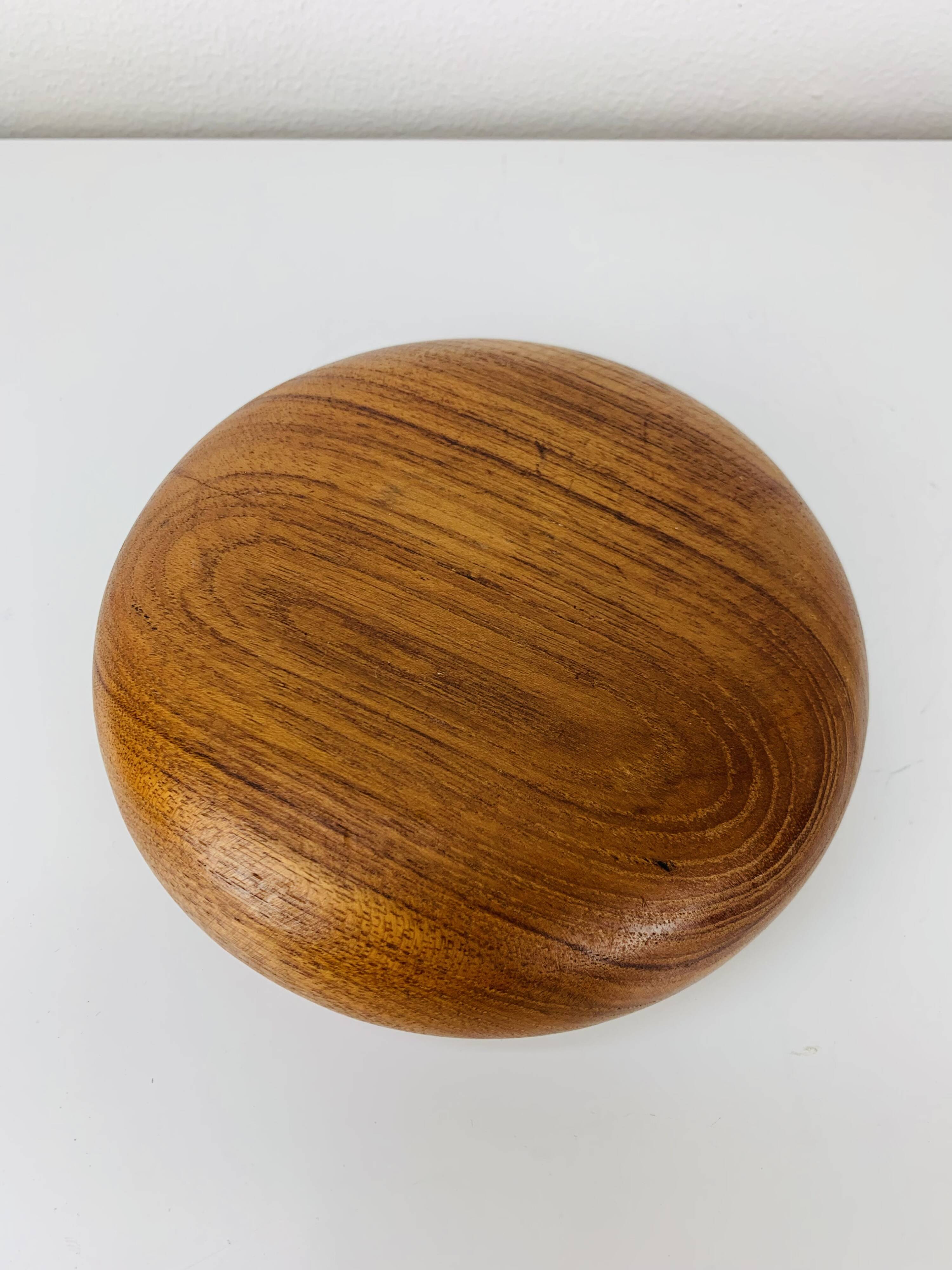 Scandinavian teak pocket emptier, 1960s