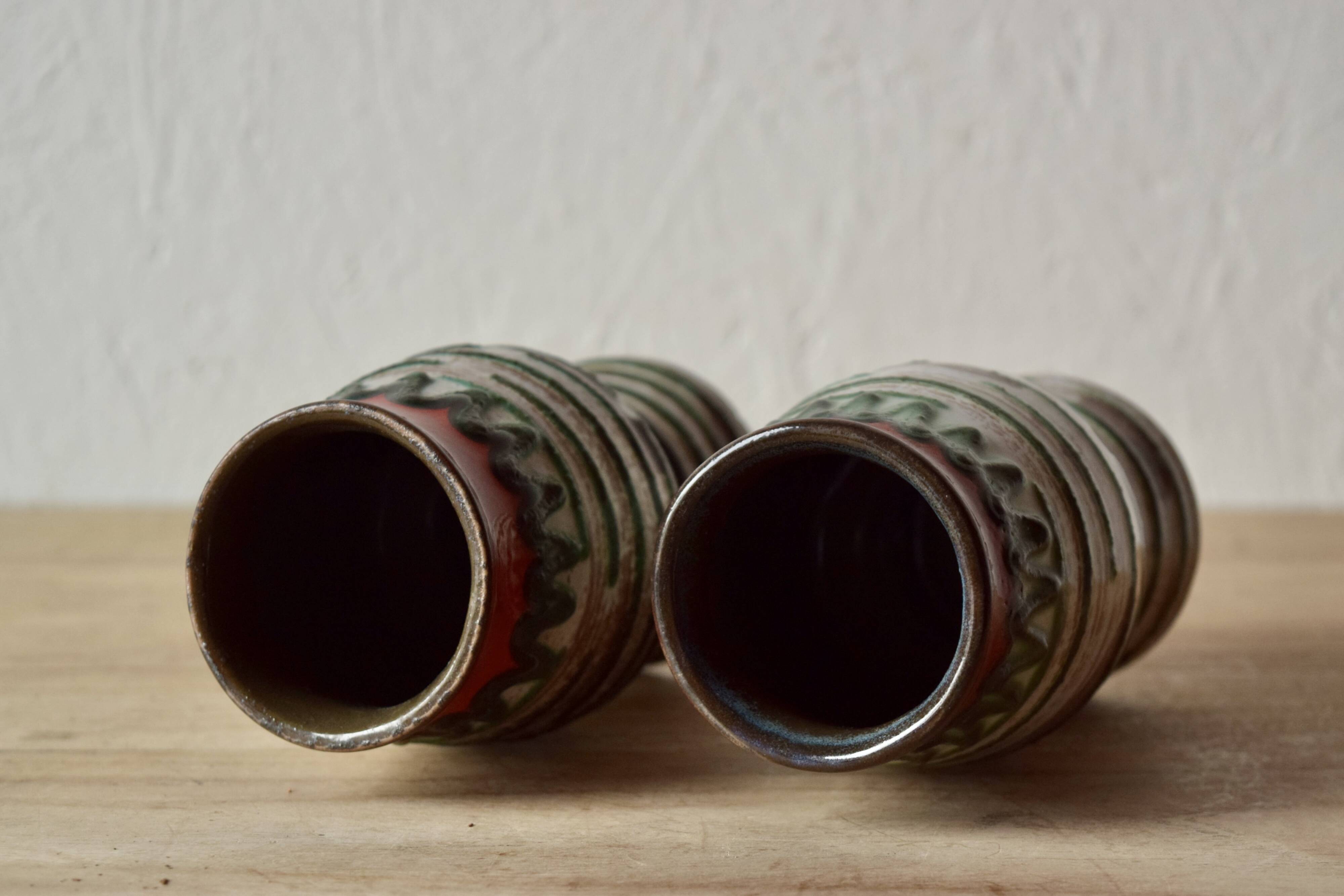 Pair of small vintage ceramic vases