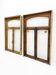Pair of solid oak windows from the early 20th century.