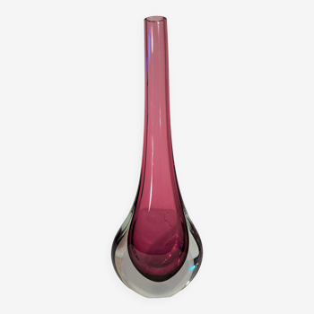 Vase soliflore en verre de Murano par Flavio Poli