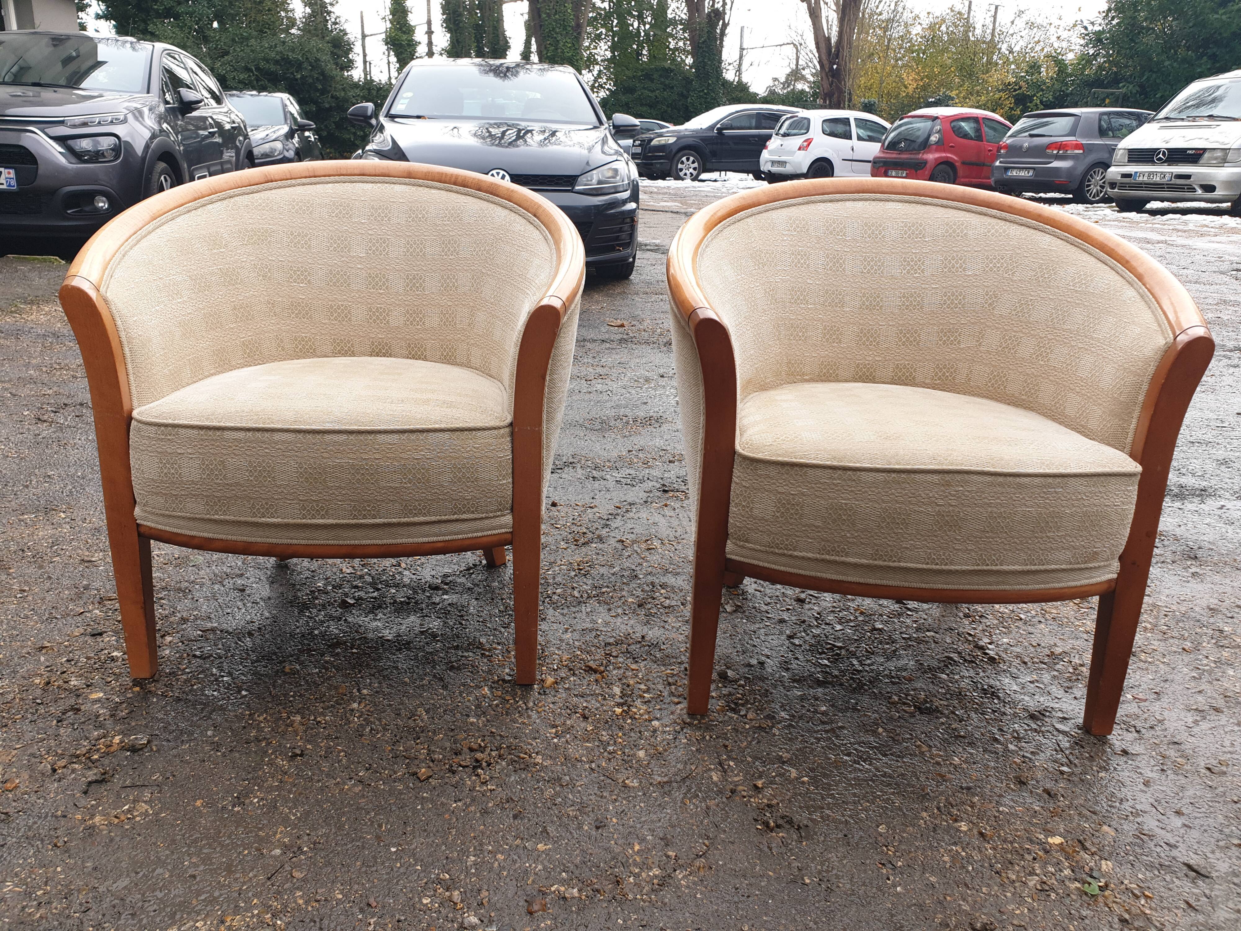 Pair of contemporary armchairs