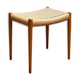 Tabouret danois en chêne Mid Centruy, modèle 80A, par Niels Otto Møller pour J.L. Møllers, années 1960