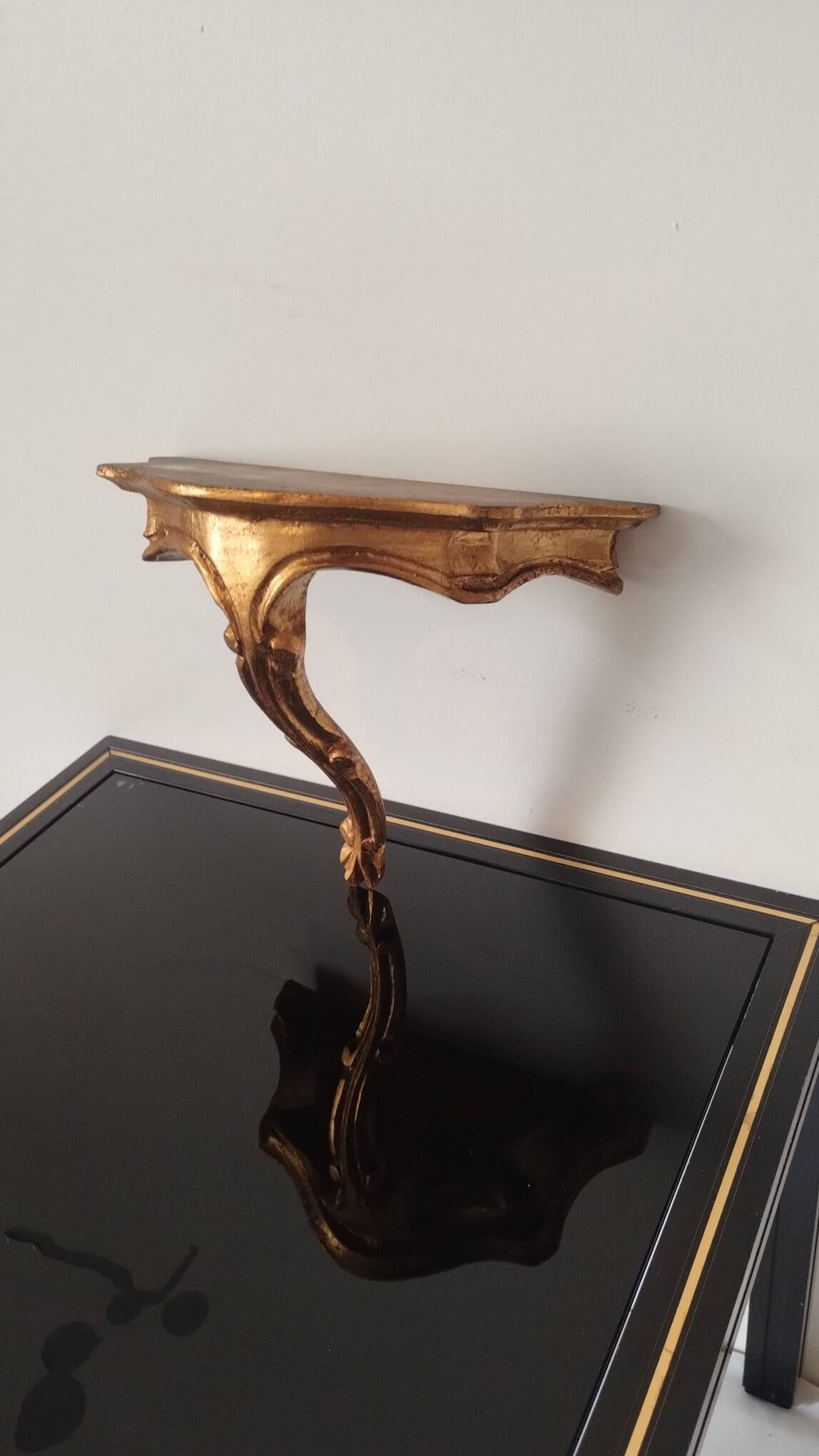 Small Louis XV style gilded wall console
