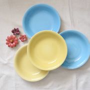 Set de 4 assiettes calottes / creuses en céramique, BOCH, vintage