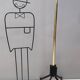 Revolving Brass and Varnished Iron Coat Rack, Italy