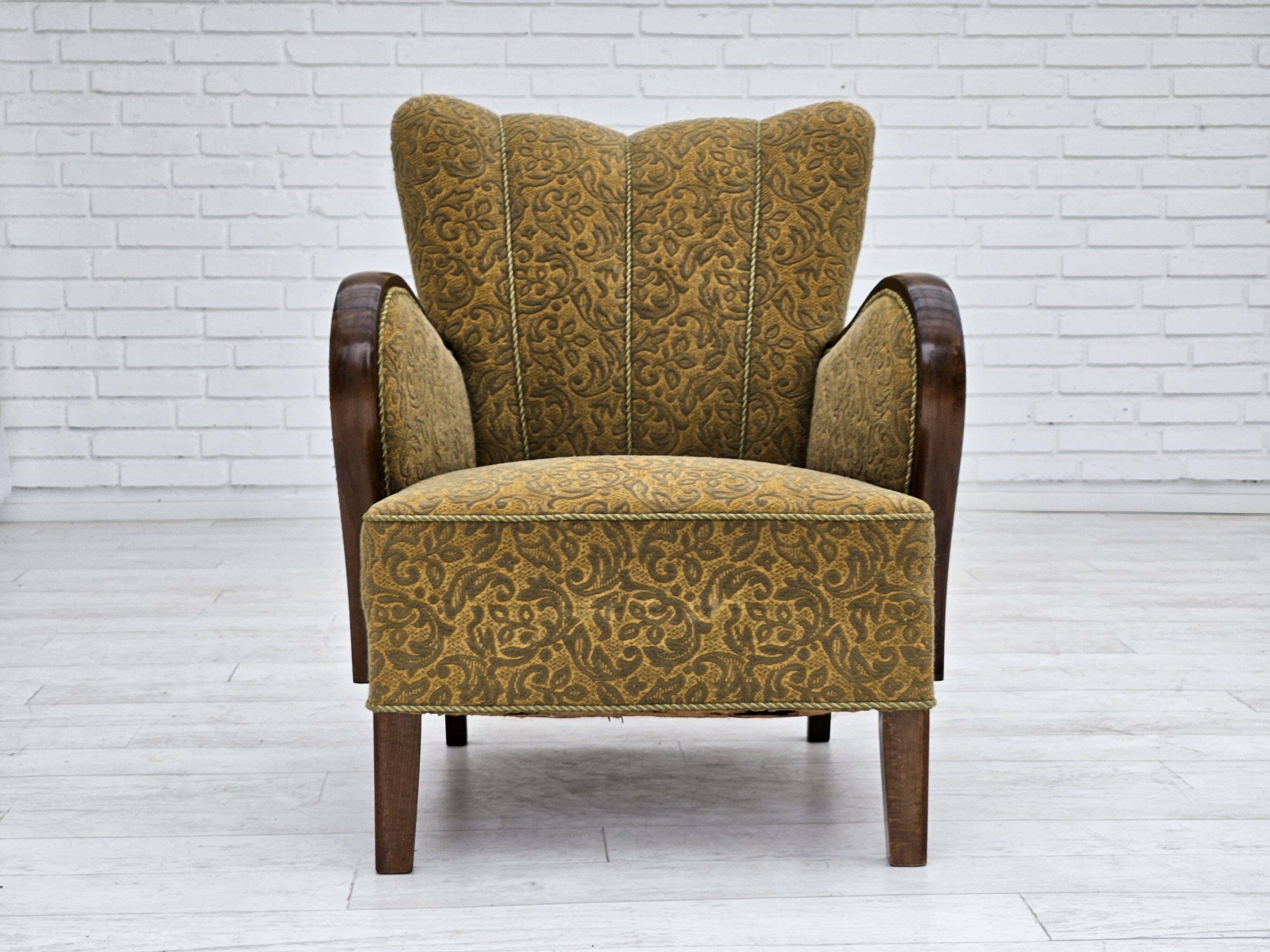 Années 1950-60, design danois, fauteuil, très bon état d'origine.