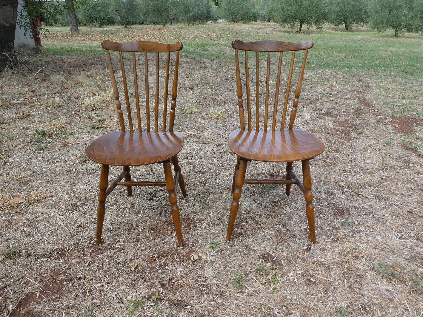 Pair of bistro chairs Baumann Western model