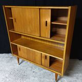 Scandinavian teak bookcase sideboard from the 60s