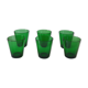 Set of 6 vintage green glasses