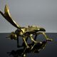 Sculptural ashtray in the shape of a giant fly in brass, Italy, circa 1950.