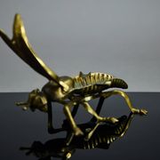 Sculptural ashtray in the shape of a giant fly in brass, Italy, circa 1950.