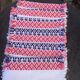 6 serviettes en coton basque motifs rose et bleu indigo vintage