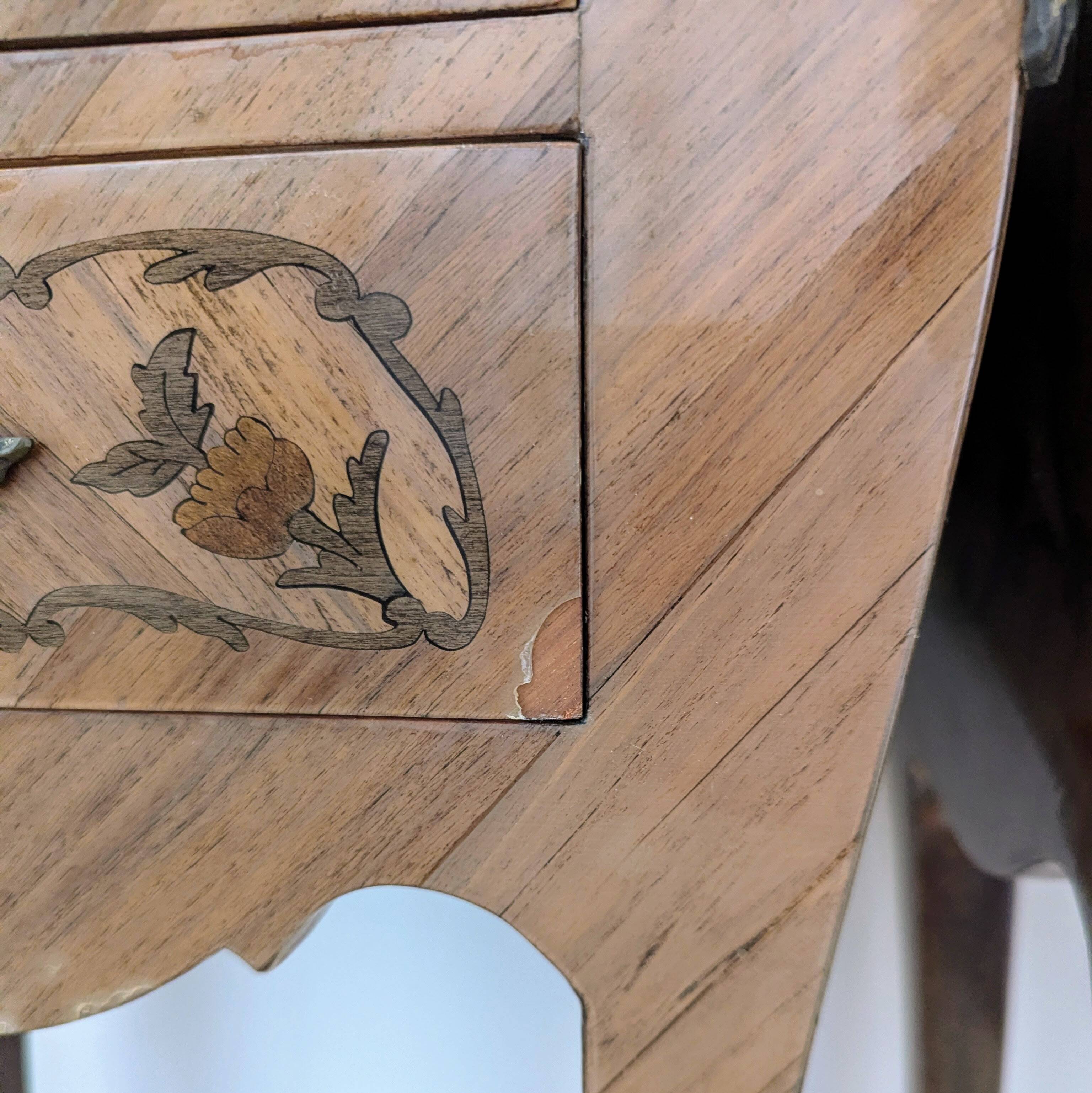 Pair of marquetry bedside tables – Louis XV style