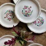 Set of 6 vintage deep plates, "Indian Tree" pattern by Digoin.