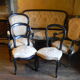 Bench and chairs style Napoleon III