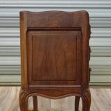 Walnut bedside table in Louis XV style