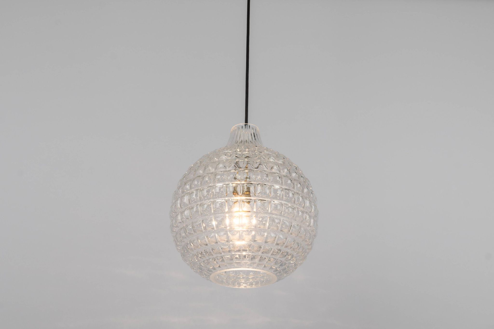 Stunning crystal glass pendant, Peill & Putzler, Germany, 1970s