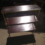 Mahogany and gilded metal shelf