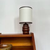 Lampe de chevet à poser en bois tourné