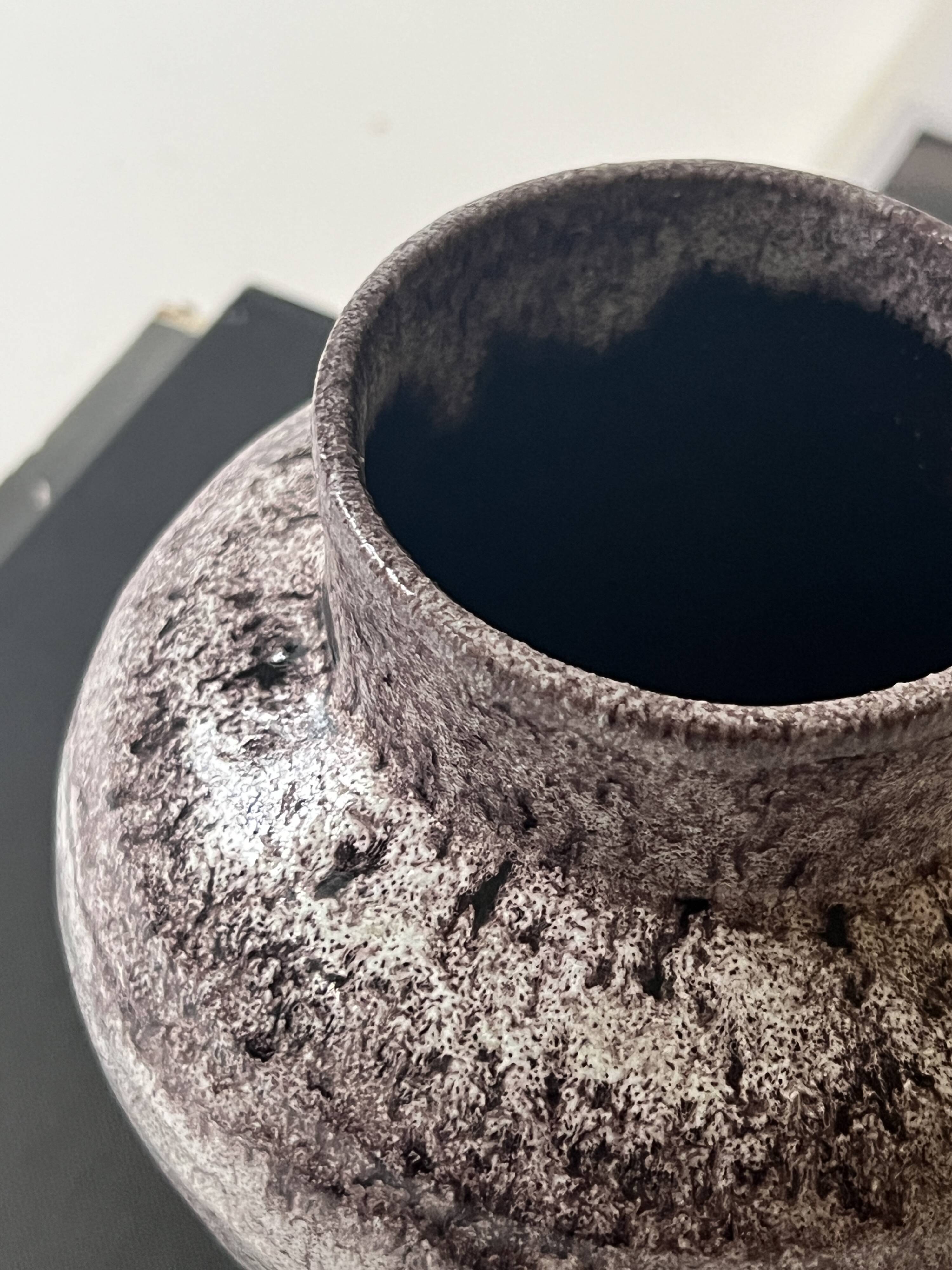 Glazed stoneware vase, Accolay FRANCE 1950